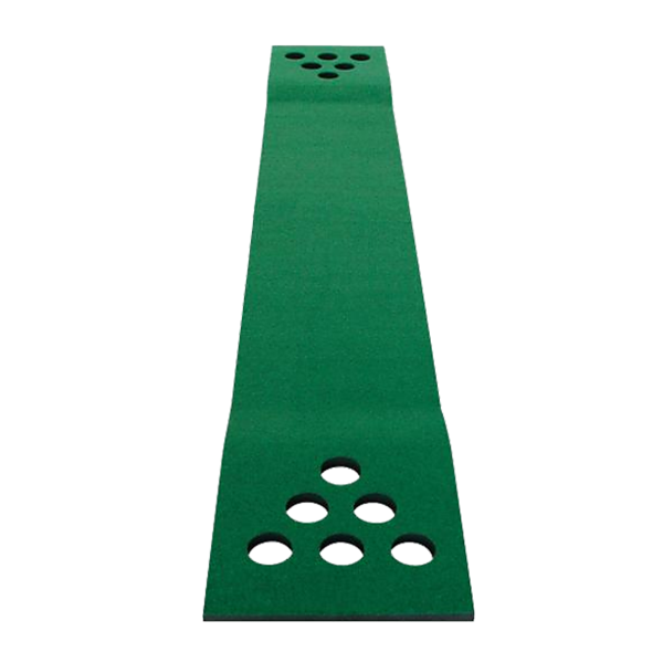 Golf Putting Matt Pong Game Toy Set Green With 2 Putters 6 Balls