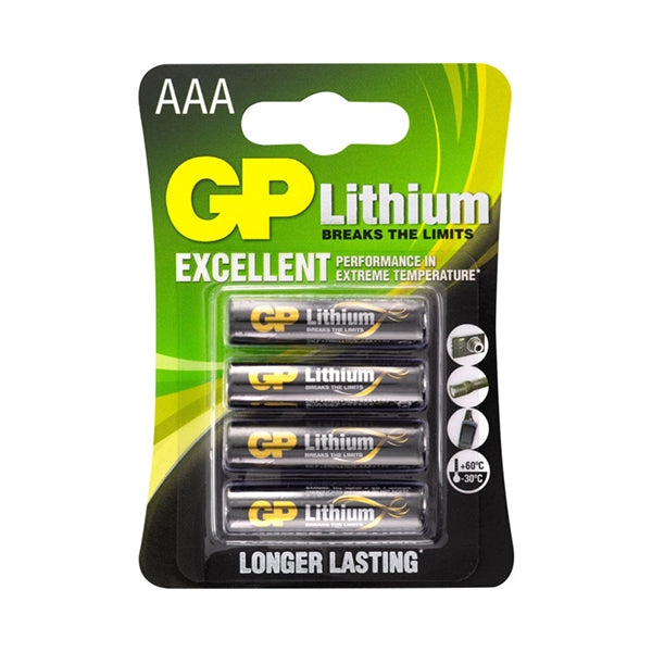 Gp Aaa Lithium Fro3 Pack Of 4