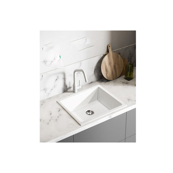 Granite Stone Kitchen Laundry Sink Bowl 460 X 410 Mm White