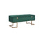 Velvet Bench With Storage Compartment