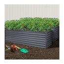 Greenfingers 320X80X77Cm Galvanised Steel Raised Planter 2N1
