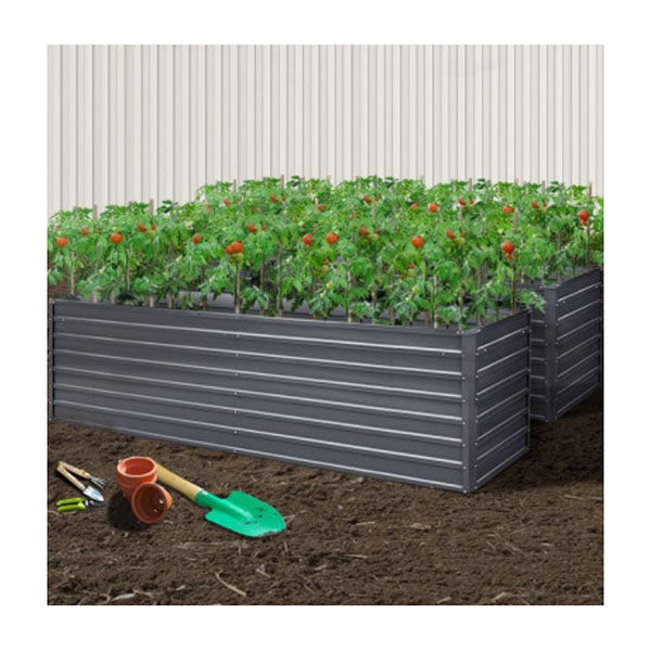 Greenfingers 320X80X77Cm Galvanised Steel Raised Planter 2N1