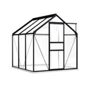 Greenhouse With Base Frame Anthracite Aluminium 190X190 Cm