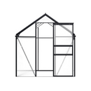 Greenhouse With Base Frame Anthracite Aluminium 190X190 Cm