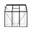 Greenhouse With Base Frame Anthracite Aluminium 190X190 Cm