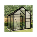 Greenhouse With Base Frame Anthracite Aluminium 190X190 Cm