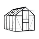 Greenhouse With Base Frame Anthracite Aluminium 190X250 Cm