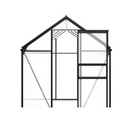 Greenhouse With Base Frame Anthracite Aluminium 190X250 Cm
