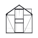 Greenhouse With Base Frame Anthracite Aluminium 190X370 Cm