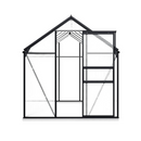 Greenhouse With Base Frame Anthracite Aluminium 190X370 Cm