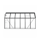 Greenhouse With Base Frame Anthracite Aluminium 190X370 Cm