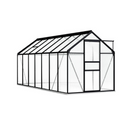 Greenhouse With Base Frame Anthracite Aluminium 190X430 Cm
