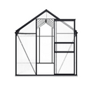 Greenhouse With Base Frame Anthracite Aluminium 190X430 Cm