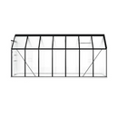 Greenhouse With Base Frame Anthracite Aluminium 190X430 Cm