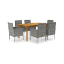 Grey 7 Piece Outdoor Garden Dining Set