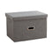 Grey Medium Foldable Canvas Storage Box