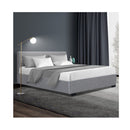 Grey Queen Nino Bed Frame Fabric