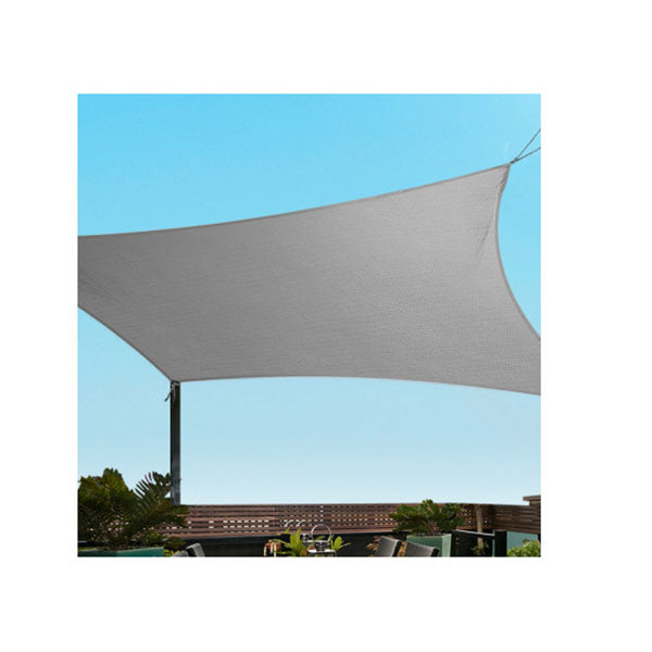 Grey Sun Shade Sail Cloth 280Gsm Rectangle Canopy