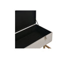 Grey Velvet Bench With Storage Compartment
