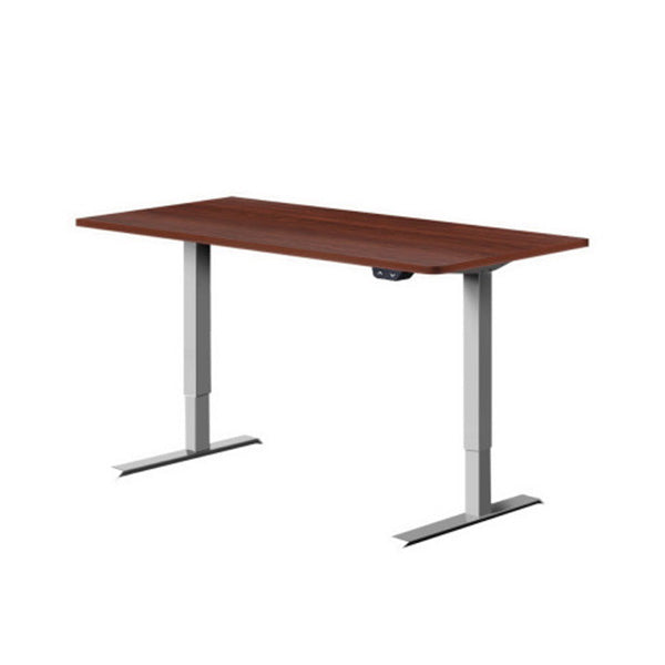 Height Adjustable Table With Walnut Desk Top
