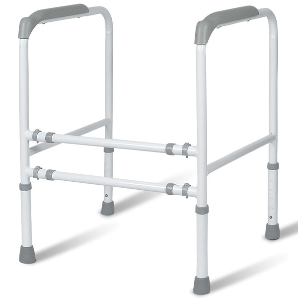 Over Toilet Support Frame Safety Grab Aid Rail, 125kg Capacity, Adjustable Height and Width