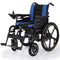 Electric Wheelchair Folding, Long Range, Folding, Lithium Battery, 24' Light Rear Wheels, Matte Black/Blue