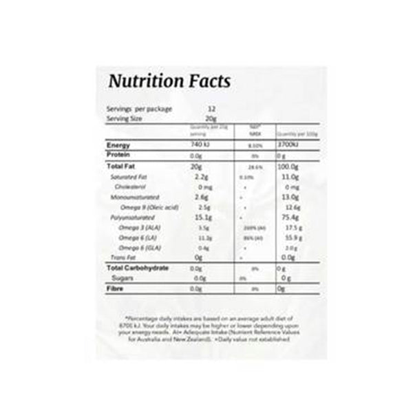 Hemp Seed Oil Organic Certified Cold Pressed