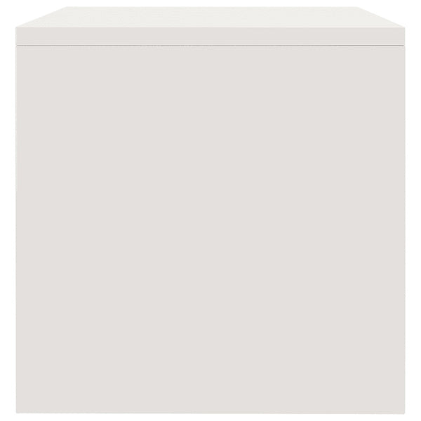High Gloss White Chipboard Bedside Cabinets 2 Pieces