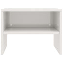 High Gloss White Chipboard Bedside Cabinets 2 Pieces