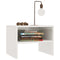 High Gloss White Chipboard Bedside Cabinets 2 Pieces