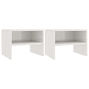 High Gloss White Chipboard Bedside Cabinets 2 Pieces