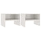 High Gloss White Chipboard Bedside Cabinets 2 Pieces