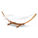 Gardeon Double Tassel Hammock with Wooden Hammock Stand