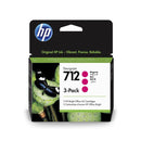 HP 712 3 Pack 29Ml Magenta Designjet Ink Cartridge