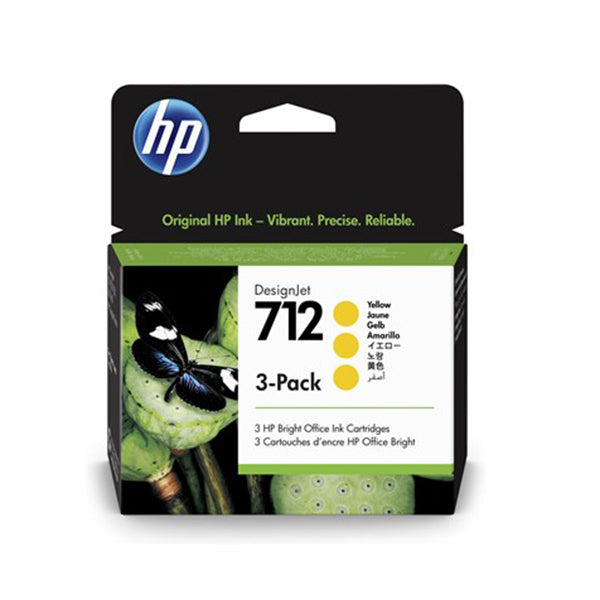 HP 3 Pack 29Ml Yellow Designjet Ink Cartridge