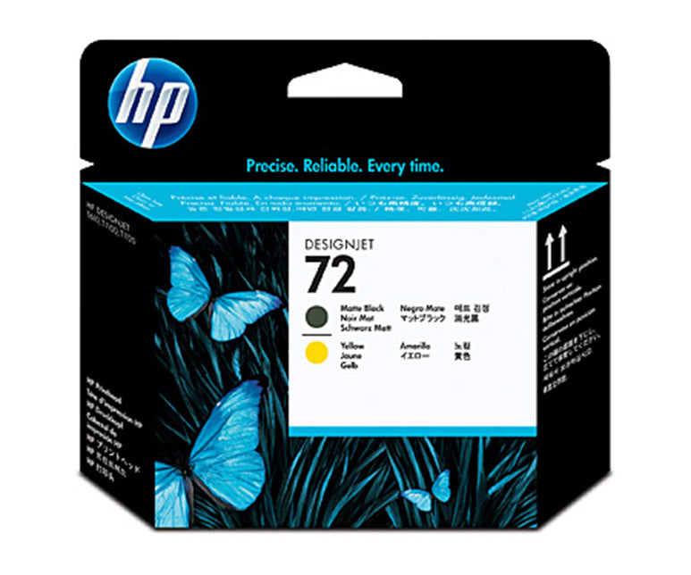 HP 72 Matte Black & Yellow P/head
