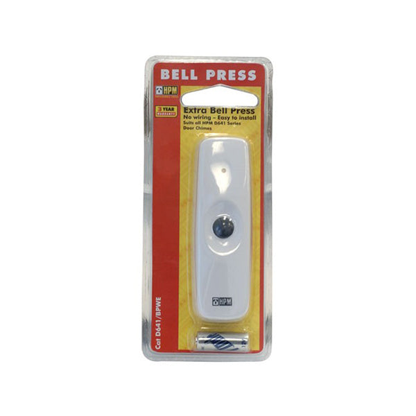 Hpm Wireless Bell Press For D641 White Weather Proof 30Mt Range