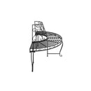 Half Round Tree Bench 160 Cm Black Steel