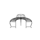 Half Round Tree Bench 160 Cm Black Steel