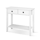 Hallway Console Table Entry 2 Drawers Display White Desk Furniture