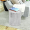 Hammered Aluminum Stool Side Table - Silver