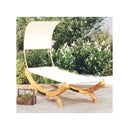 Hammock With Canopy 100 X 216 X 162 Cm Solid Bent Wood Cream