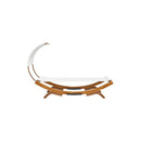 Hammock With Canopy 100 X 216 X 162 Cm Solid Bent Wood Cream