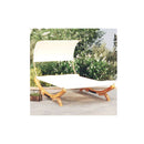Hammock With Canopy 165 X 203 X 126 Cm Solid Bent Wood Cream