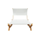 Hammock With Canopy 165 X 203 X 126 Cm Solid Bent Wood Cream