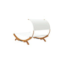 Hammock With Canopy 165 X 203 X 126 Cm Solid Bent Wood Cream