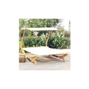 Hammock With Canopy 165 X 203 X 138 Cm Solid Bent Wood Cream