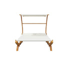 Hammock With Canopy 165 X 203 X 138 Cm Solid Bent Wood Cream