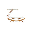 Hammock With Canopy 165 X 203 X 138 Cm Solid Bent Wood Cream