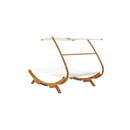 Hammock With Canopy 165 X 203 X 138 Cm Solid Bent Wood Cream